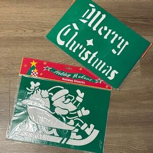 Bundle of 4 (2 per pk) Holiday Makers Extra Large Christmas Stencils